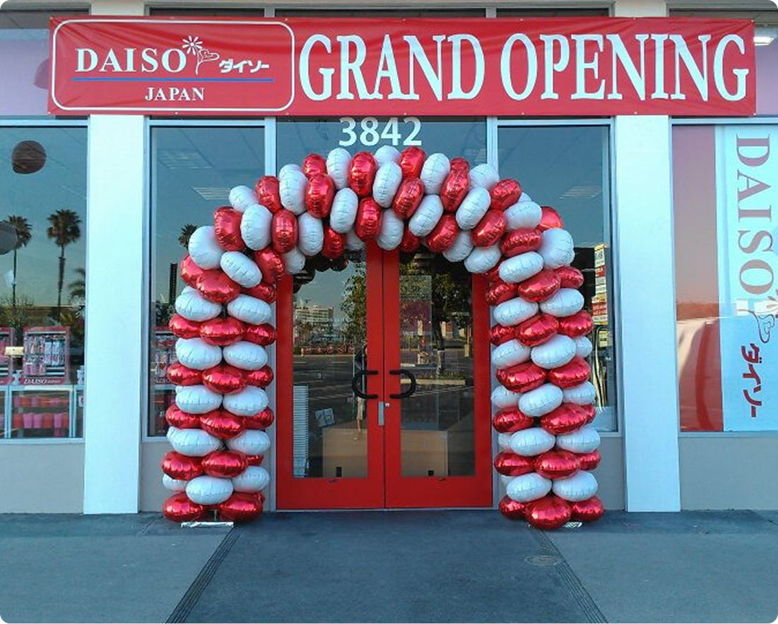Daiso grand opening decoration